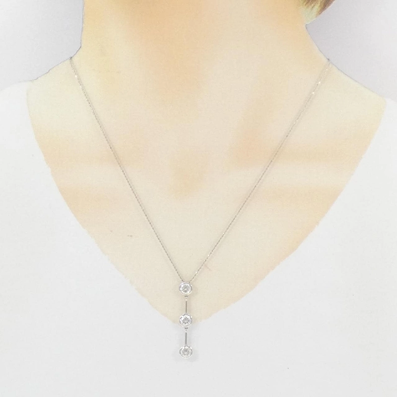 Dây chuyền kim cương ba viên PT900/PT850 1.82CT - Hàng hiệu Chính hãng 856029