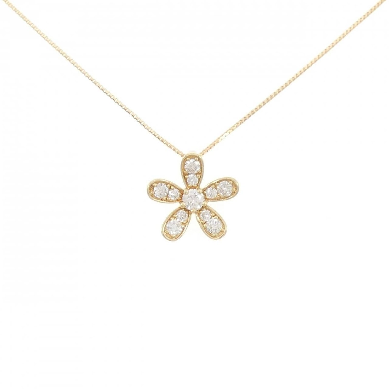 K18YG Hoa Kim Cương Dây Chuyền 0.30CT - Hàng hiệu Chính hãng 863602