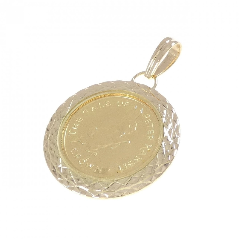 K18YG(枠) Đồng xu Mặt dây chuyền - Hàng hiệu Authentic 871390