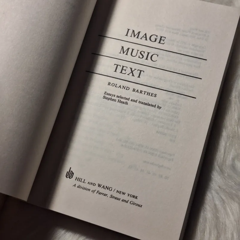Roland Barthes - Image Music Text 957101