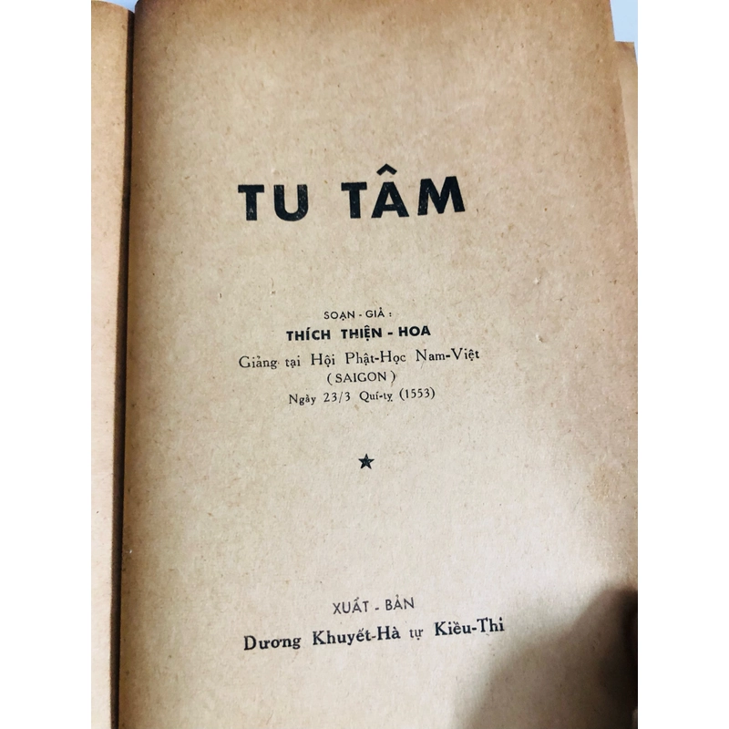  TU TÂM – Thiện Hoa 74 trang, đủ trang, NXB: 1958 528057