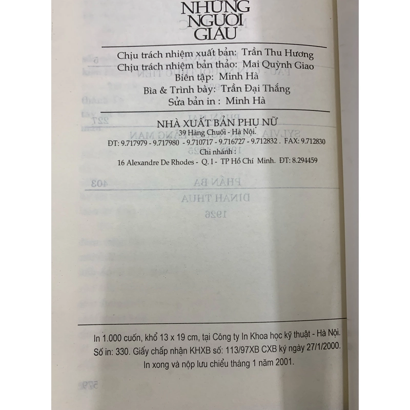 Những người giàu - Susan Howatch. Bộ 2 tập. 1a3.  508304