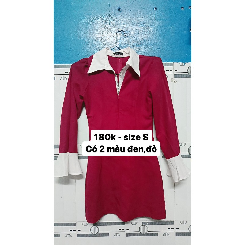 Váy kiểu thời trang -kích cỡ size S,M (55kg bận vừa) - màu sắc : đỏ 22913