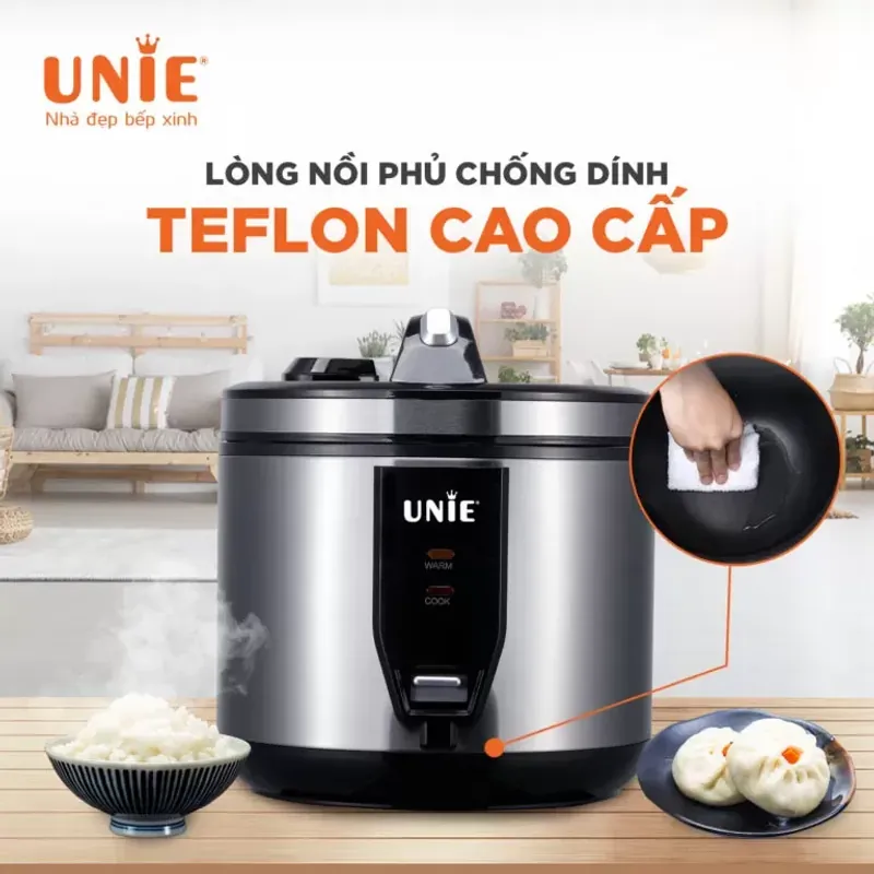 Nồi cơm điện UNIE UE – 625 dung tích 1.8L, lòng nồi chống dính Teflon 788978