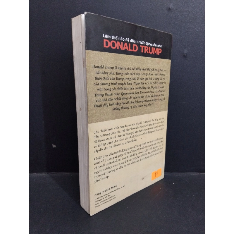 Donald Trump chiến lược đầu tư bất động sản mới 80% ố bẩn 2016 HCM2811 George H. Ross KỸ NĂNG 918121