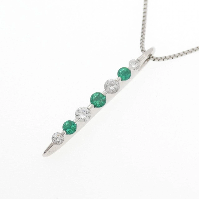 Dây chuyền ngọc lục bảo PT900/PT850 0.24CT - Hàng hiệu Authentic 860969