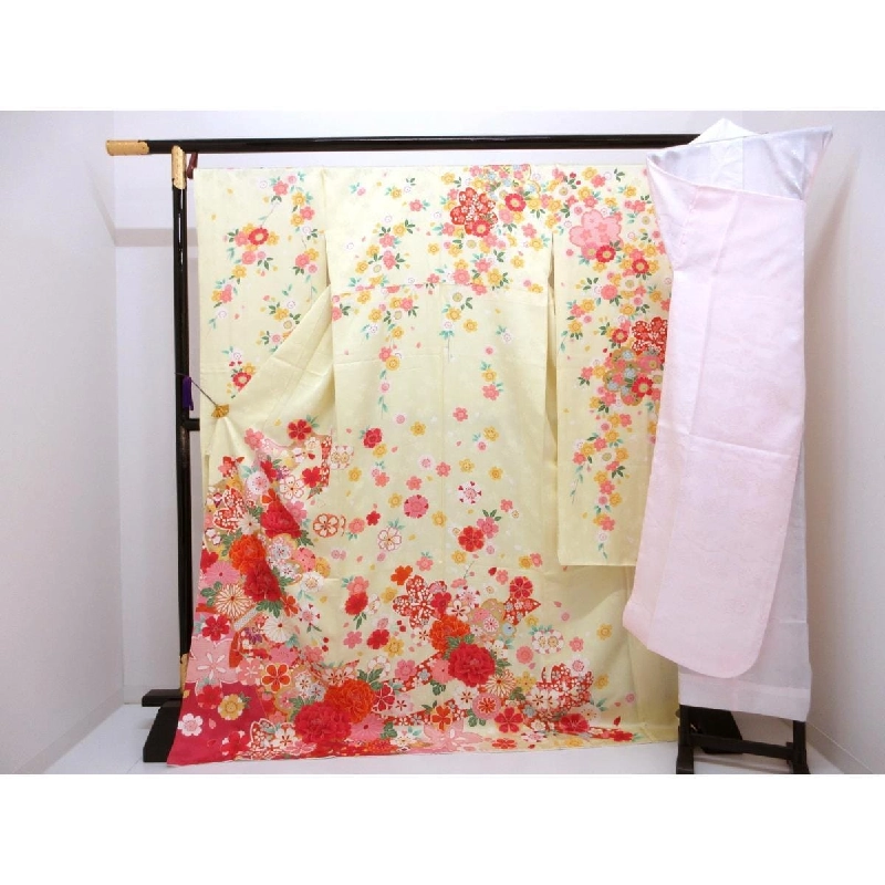 Kimono và Nagajuban 2 món bộ chế tác vàng Yūzen - Hàng hiệu Authentic 876789