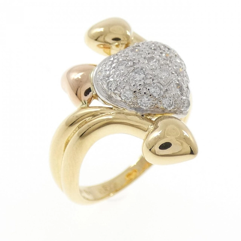 Nhẫn kim cương hình trái tim ba màu K18 0.50CT 668074