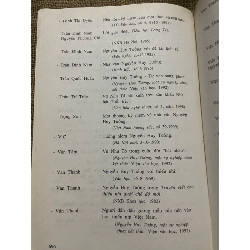 Nguyễn Huy Tưởng : Tác gia và tác phẩm; sách khổ lớn ; 2007 451963