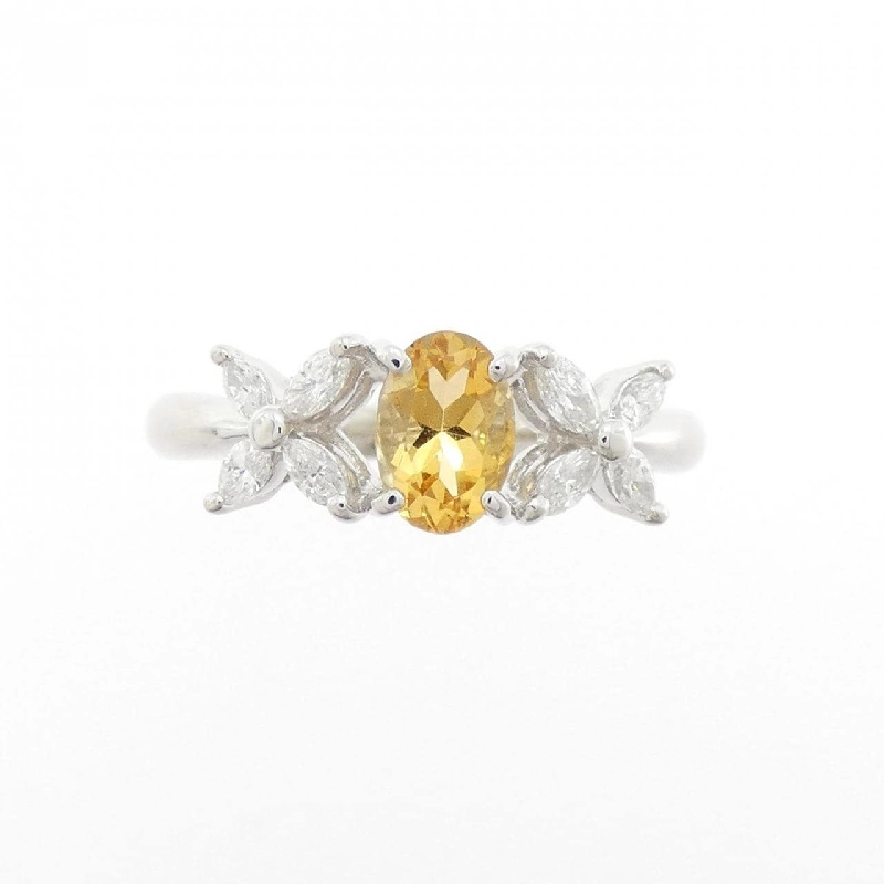 Nhẫn Citrine Hoa PT900 0.45CT - Hàng hiệu Chính hãng 854758