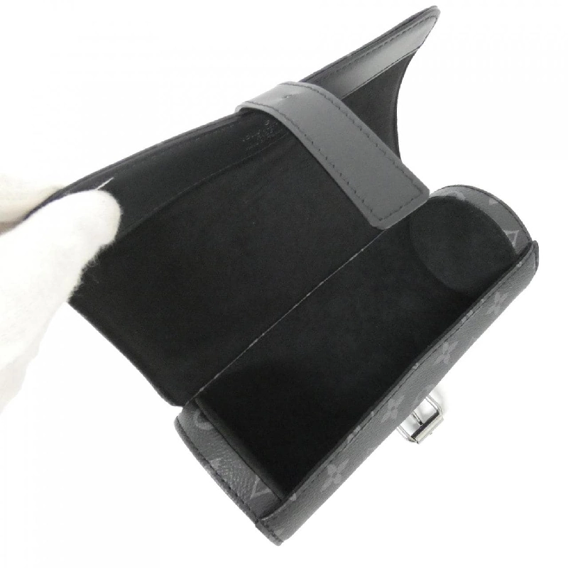 Louis Vuitton Monogram Eclipse Etui 3 Montre M43385 Hộp đồng hồ - Hàng hiệu Chính hãng 808222