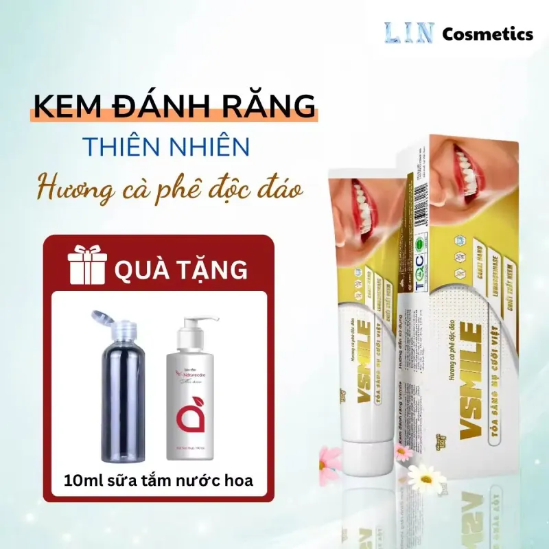 Kem đánh răng thảo dược Vsmile cho bé ngừa sâu răng dùng cho người niềng răng, dưỡng nướu 972168