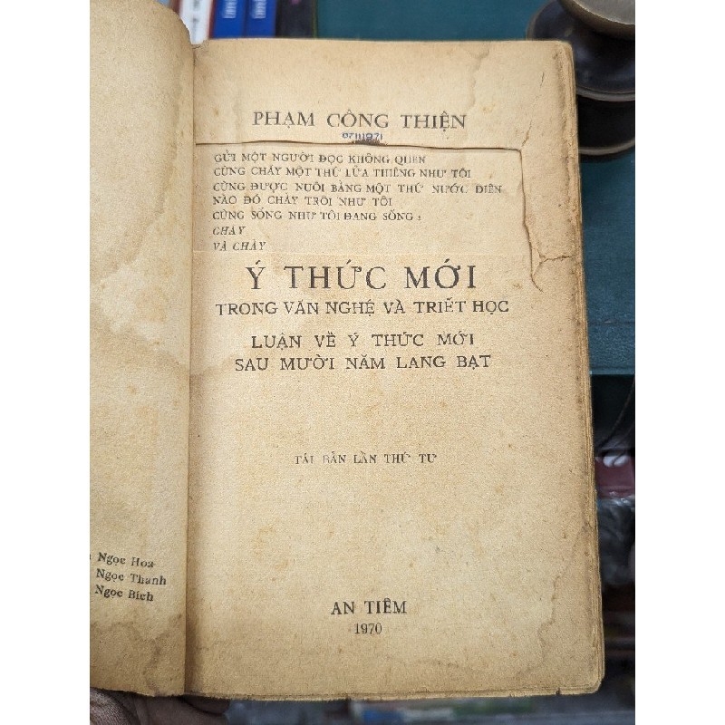Ý thức mới trong văn nghệ và triết học - Phạm Công Thiện 73324