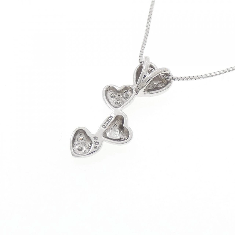 K18WG Dây chuyền kim cương hình trái tim 0.04CT - Hàng hiệu Chính hãng 858269