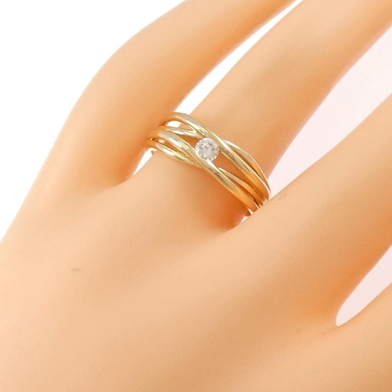 Nhẫn kim cương K18YG 0.15CT - Hàng hiệu Authentic 846523