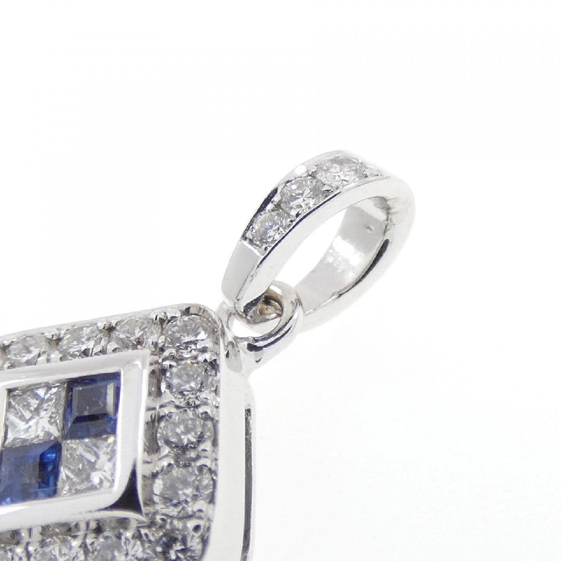 K18WG Sapphire Pendant - Hàng hiệu Authentic 865376