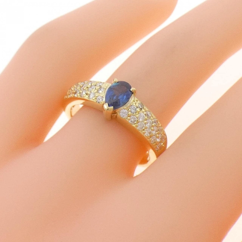 Nhẫn Sapphire K18YG 0.46CT - Hàng hiệu Chính hãng 852822
