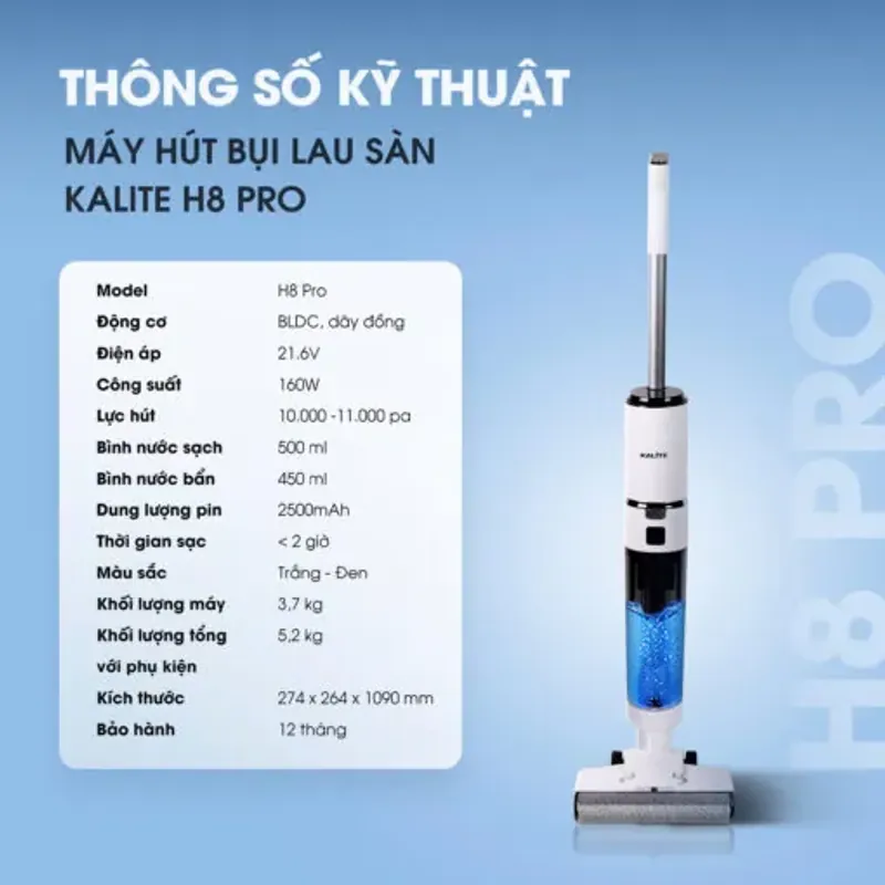 Máy hút bụi lau sàn Kalite H8 Pro 783547