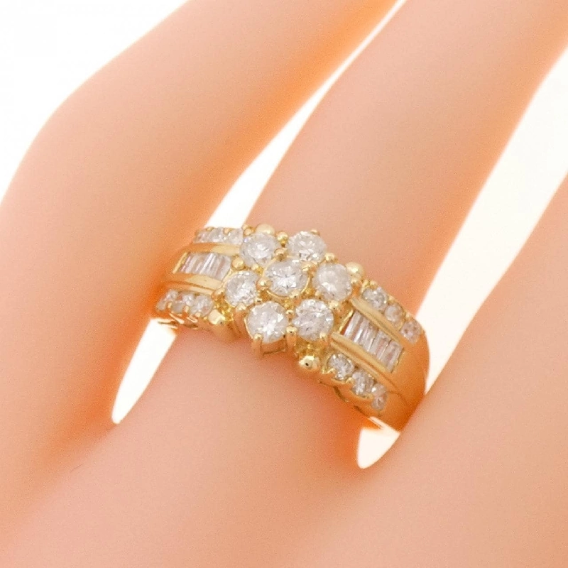 Nhẫn kim cương hoa K18YG 1.00CT 667899