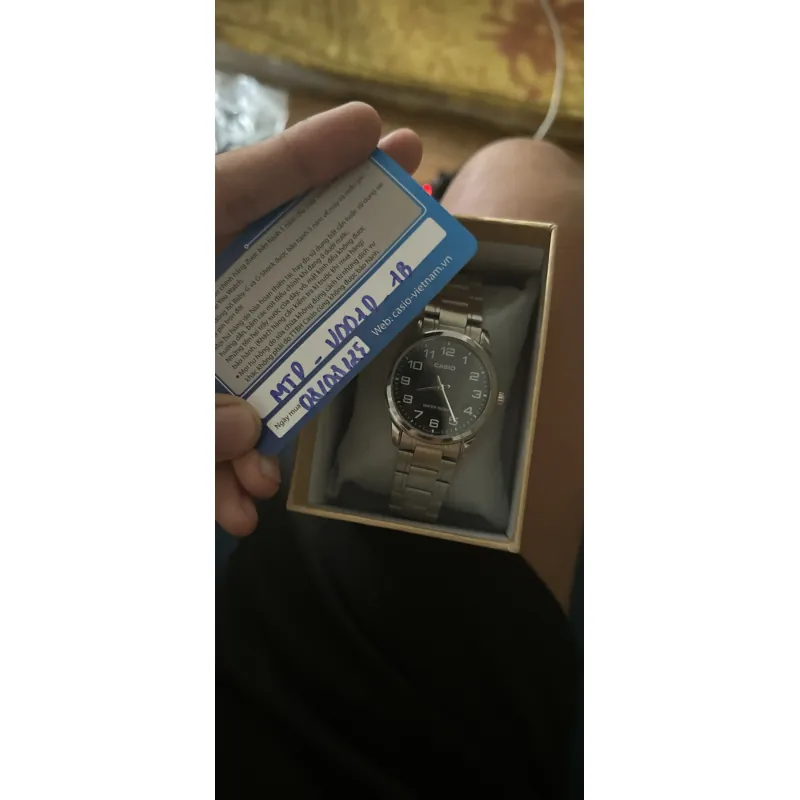 Đồng hồ Casio chính hãng kim loại màu bạc Size trung bình 1019192