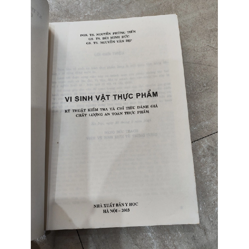 Vi Sinh Vật Thực Phẩm - Kỹ Thuật Kiểm Tra Và Chỉ Tiêu Đánh Giá Chất Lượng An Toàn Thực Phẩm 509156