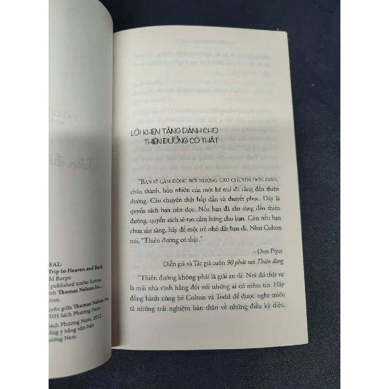 Thiên Đường Có Thật mới 80% ố vàng nhẹ 2012 HCM1406 Todd Burpo SÁCH VĂN HỌC 915801