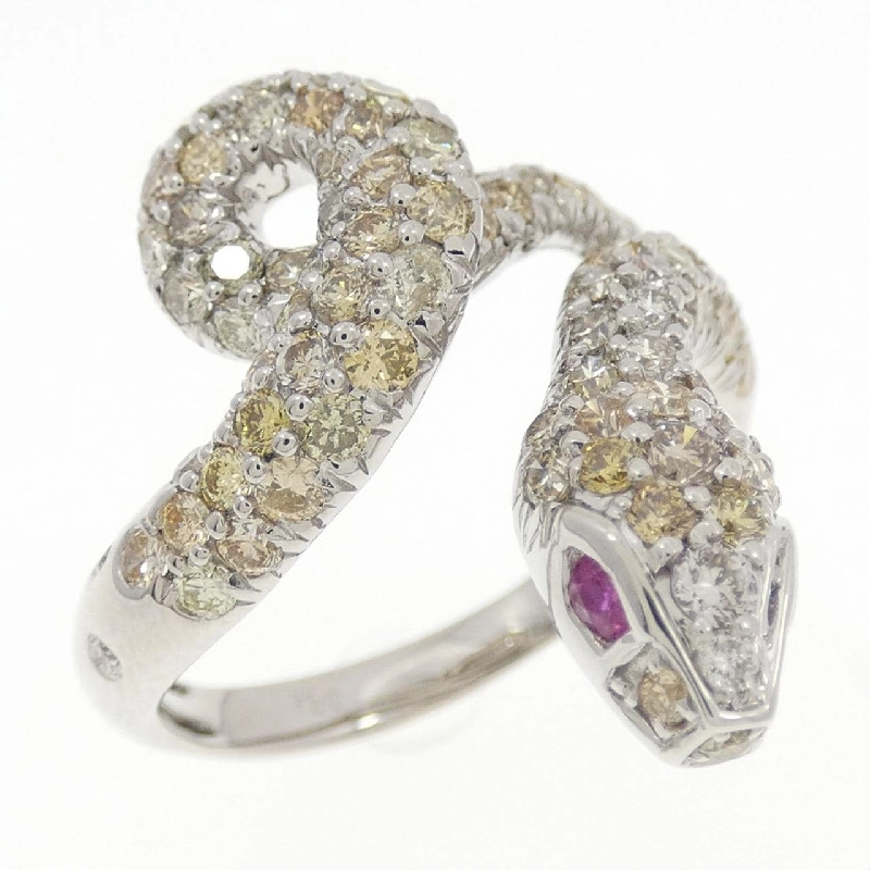 Nhẫn Ruby 750WG Rắn 667191