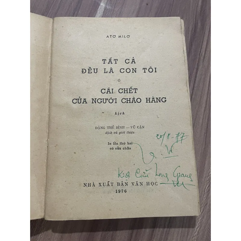 Arthur Miller - TẤT CẢ ĐỀU LÀ CON TÔI * CÁI CHẾT CỦA NGƯỜI CHÀO HÀNG 691870