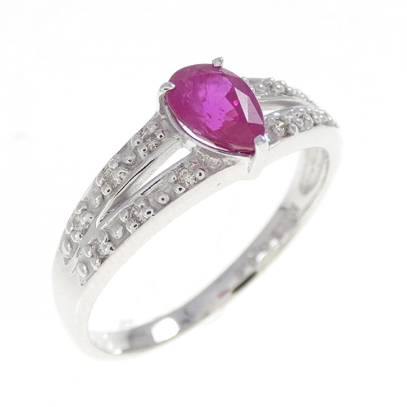 Nhẫn Ruby K18WG 666383