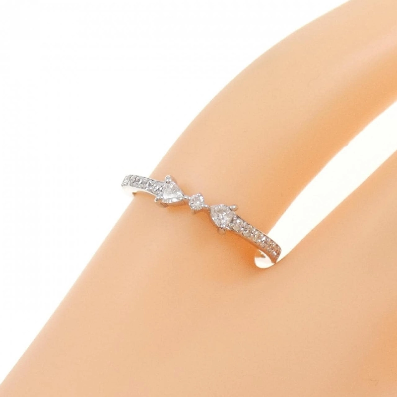 Nhẫn hồng ngọc kim cương K18WG 0.15CT 670507