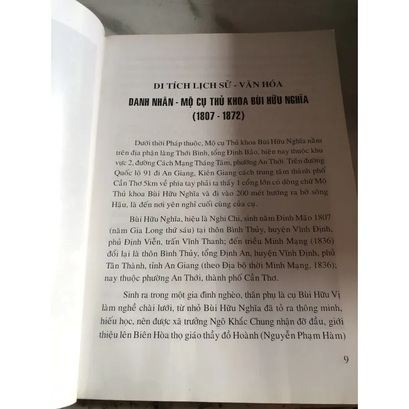 Danh nhân và Di tích lịch sử văn hoá tỉnh Cần Thơ 1011296