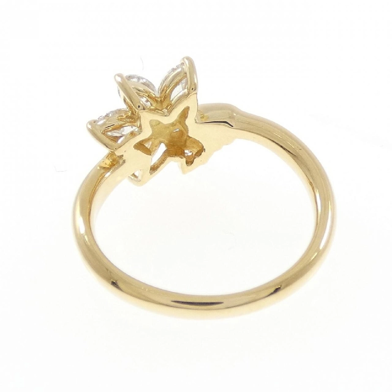 Nhẫn kim cương hoa K18YG 0.72CT 668011