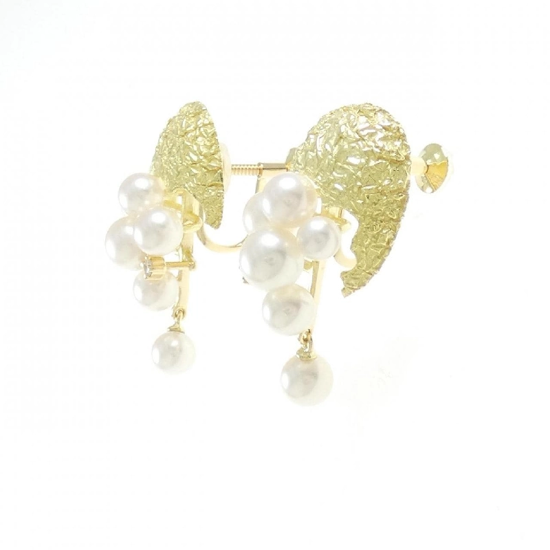 K18YG Bông tai ngọc trai Akoya - Hàng hiệu Authentic 874502