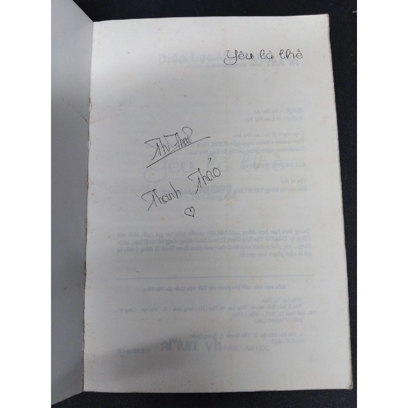 Yêu là thế mới 80% ố có chữ ký trang đầu 2017 HCM1008 Diệp Lạc Vô Tâm VĂN HỌC 923092