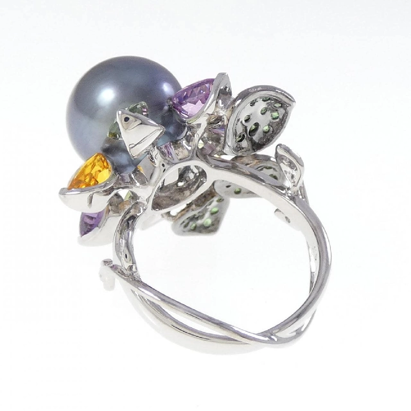 Nhẫn đá màu K18WG/K18BG - Hàng hiệu Authentic 854509