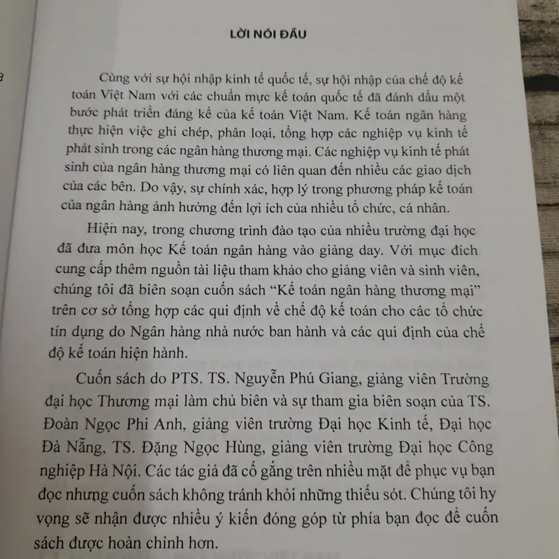 Kế toán Ngân Hàng. Phó GS Tiến sỹ Nguyến Phú Giang chủ biên 719007