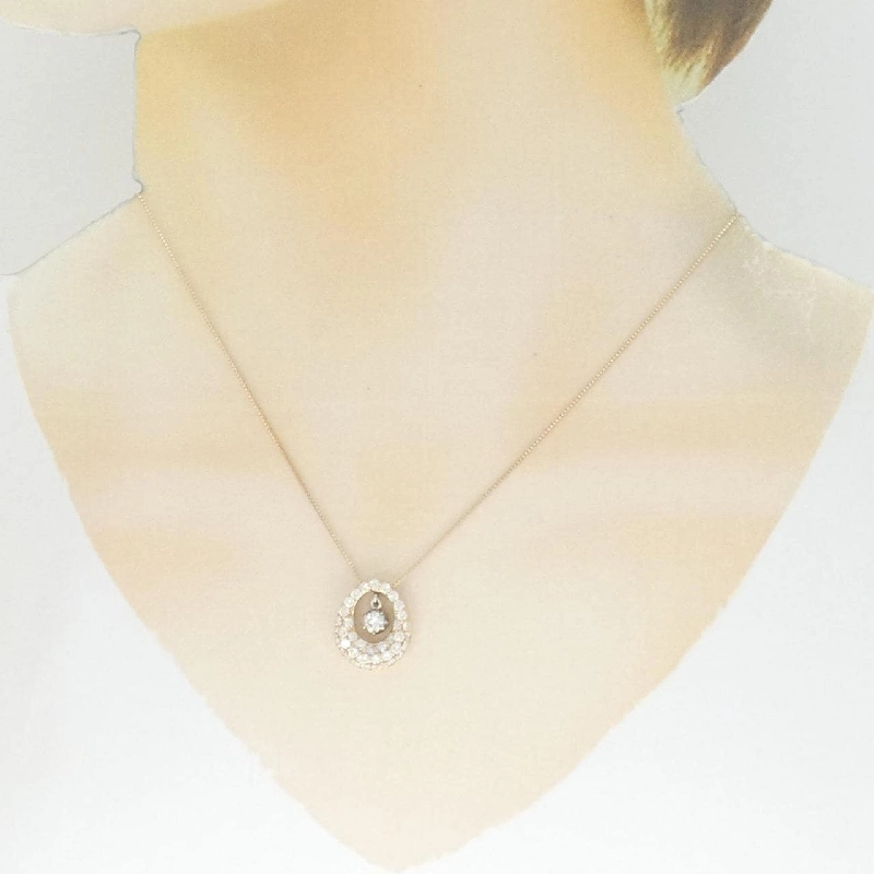 K18PG/PT900 Dây chuyền kim cương 0.22CT - Hàng hiệu Chính hãng 862399