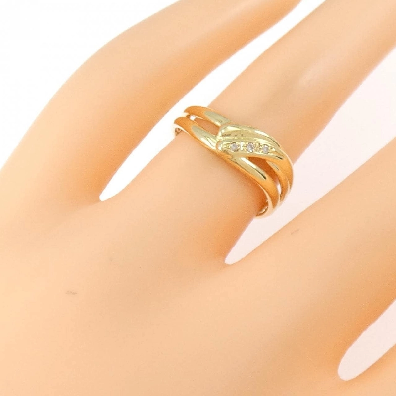 Nhẫn kim cương K18YG 0.02CT 671288