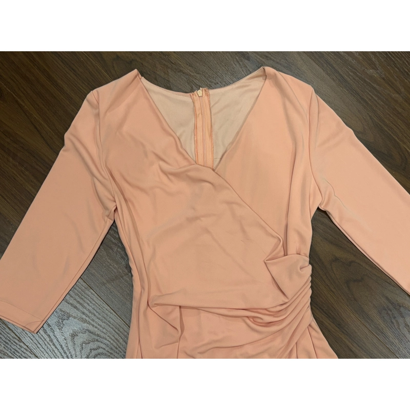 Đầm thun thiết kế_size S_ màu cam sữa 524266