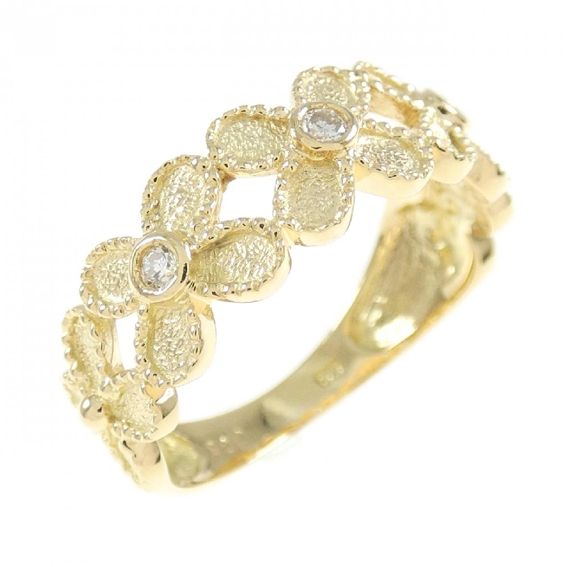 Nhẫn kim cương hoa K18YG 0.06CT 670139