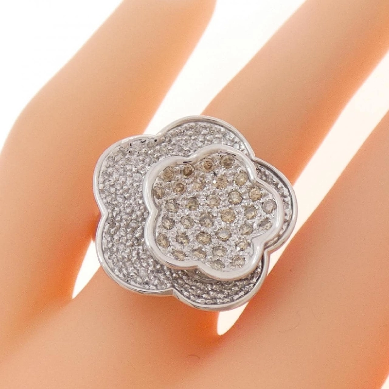 Nhẫn kim cương pavé hoa K18WG 1.00CT - Hàng hiệu Authentic 854082