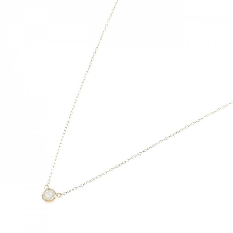 K18YG Solitaire Dây chuyền kim cương 0.085CT - Hàng hiệu Chính hãng 858209