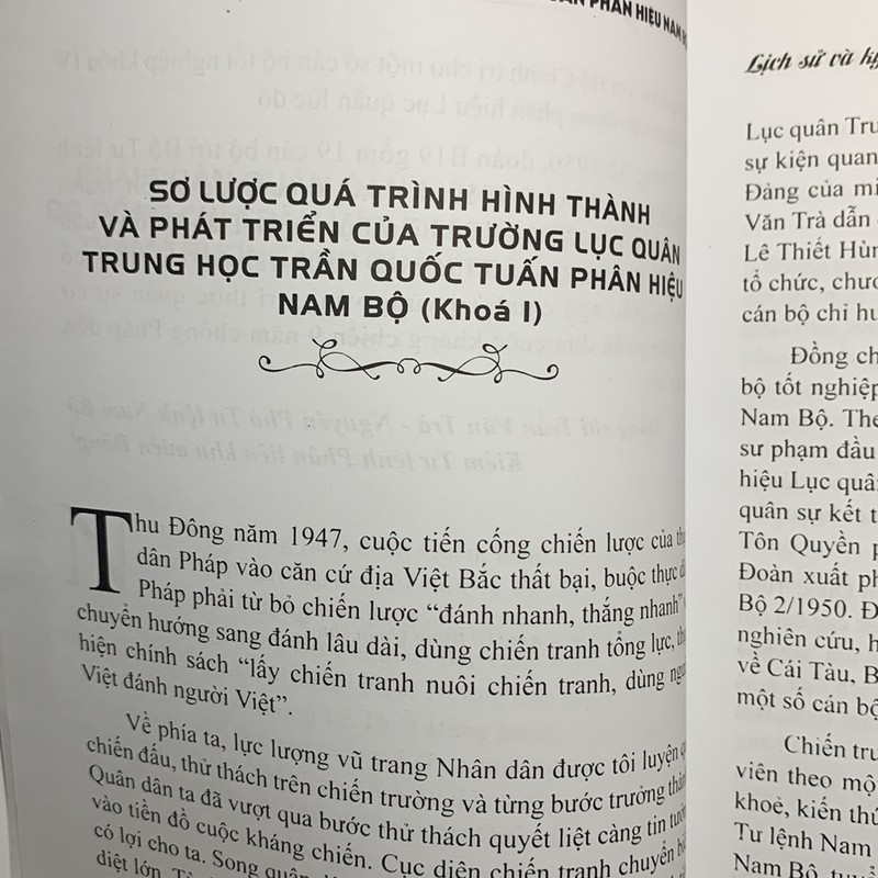 Lục Quân Trần Quốc Tuấn Phân Hiệu Nam Bộ 1950-1953 Lịch sử và ký ức 187402