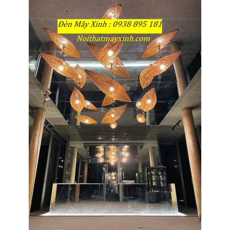 Xưởng làm đèn mây hình cá độc đáo, đèn cá bằng mây tre đan 551292