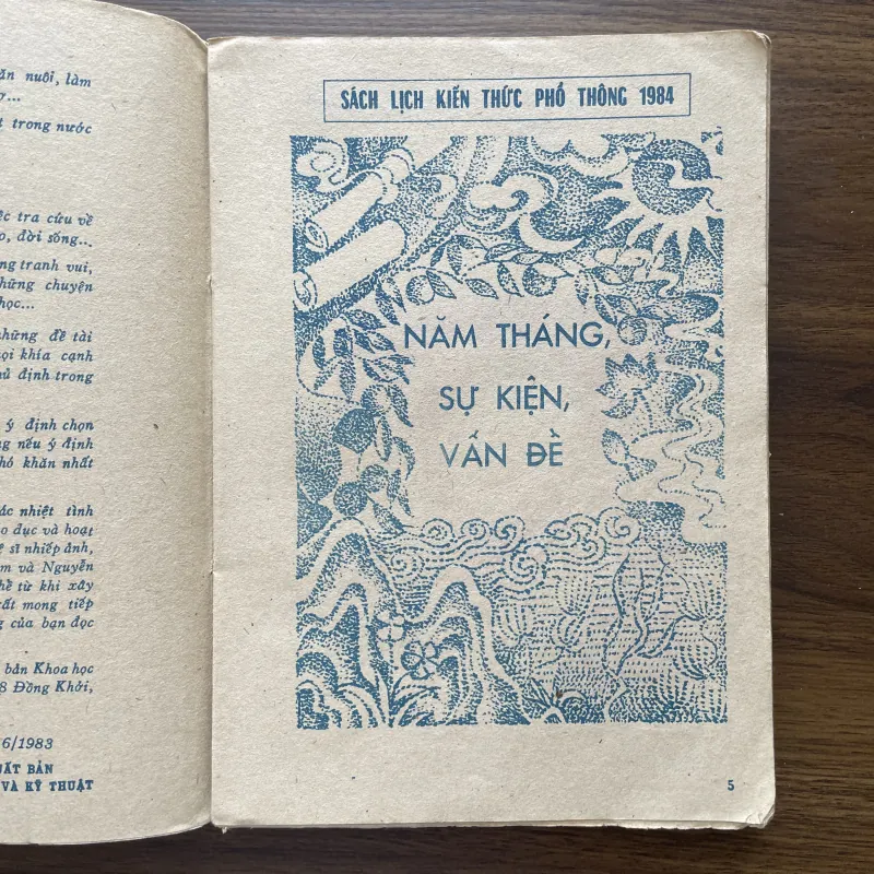 Sách lịch kiến thức phổ thông 1984 997104