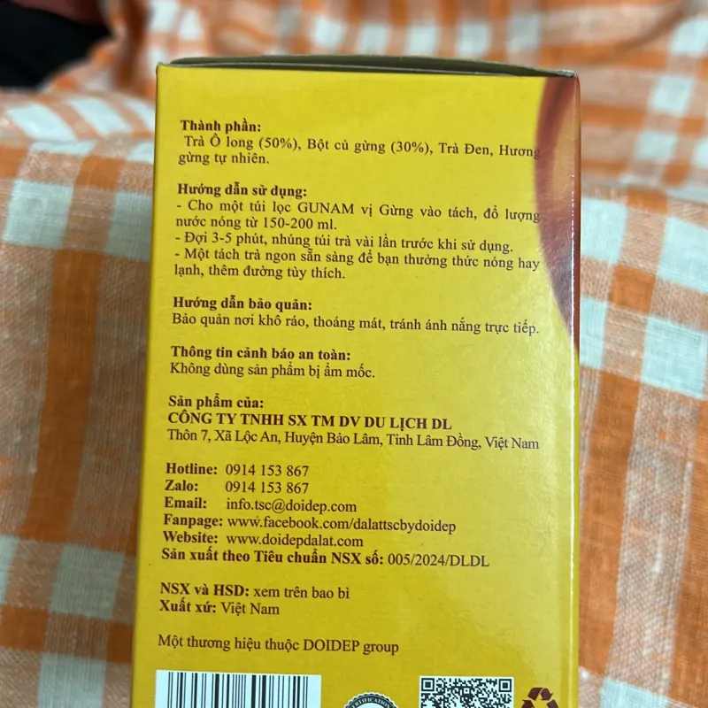 Trà Olong túi lọc vị gừng 792494