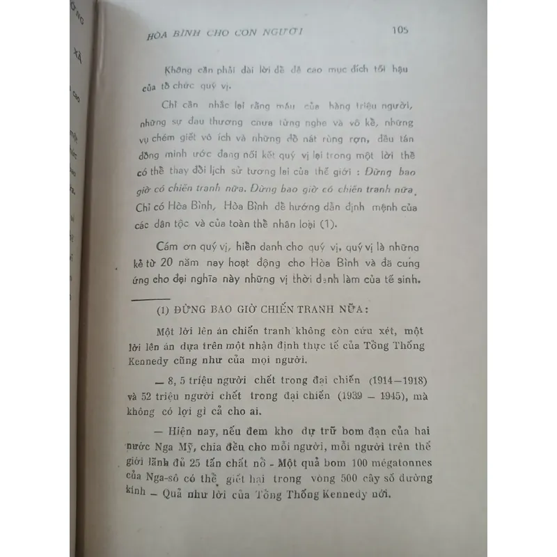 HÒA BÌNH CHO CON NGƯỜI - TRƯƠNG BÁ CẦN, TRƯƠNG ĐÌNH HÒE, NGUYỄN HỒ ĐỈNH 737341