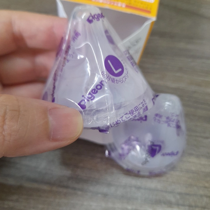 Núm ti Pigeon size L 6M cho bình cổ rộng nội địa Nhật xách tay - Mới 100% 454239