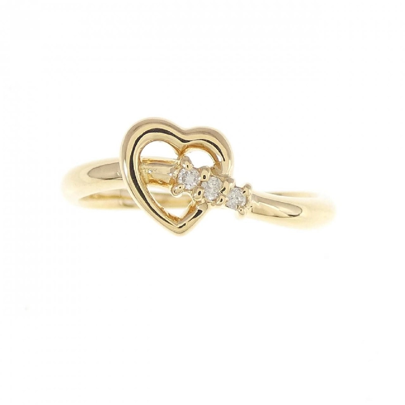 Nhẫn kim cương hình trái tim K18YG 673454