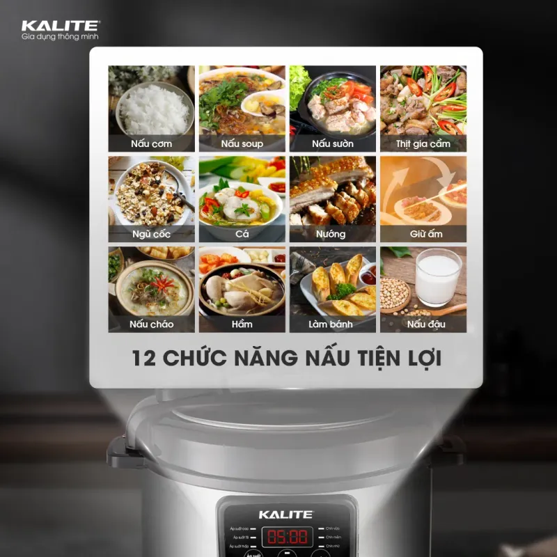 Nồi áp suất KALITE KPC6088 hầm nhừ ninh nhanh giữ trọn dinh dưỡng 933248